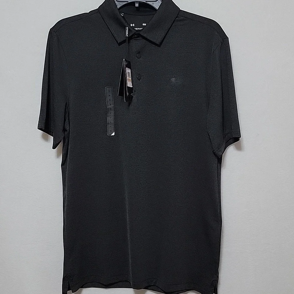 Under Armour Mens The Playoff Polo Shirt‎ Small Gray Short Sleeve UPF 30 New